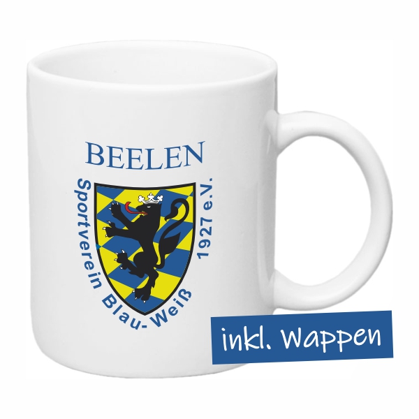 Tasse weiß mit Logo